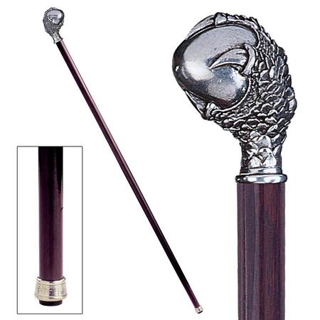 DESIGN TOSCANO The Padrone Collection: Claw and Ball Pewter Walking Stick PA111